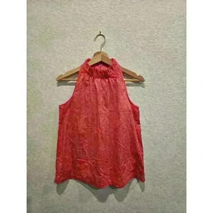 Michelle McDowell Pink top. Size medium. Farm Rio Vibes, cotton blouse.